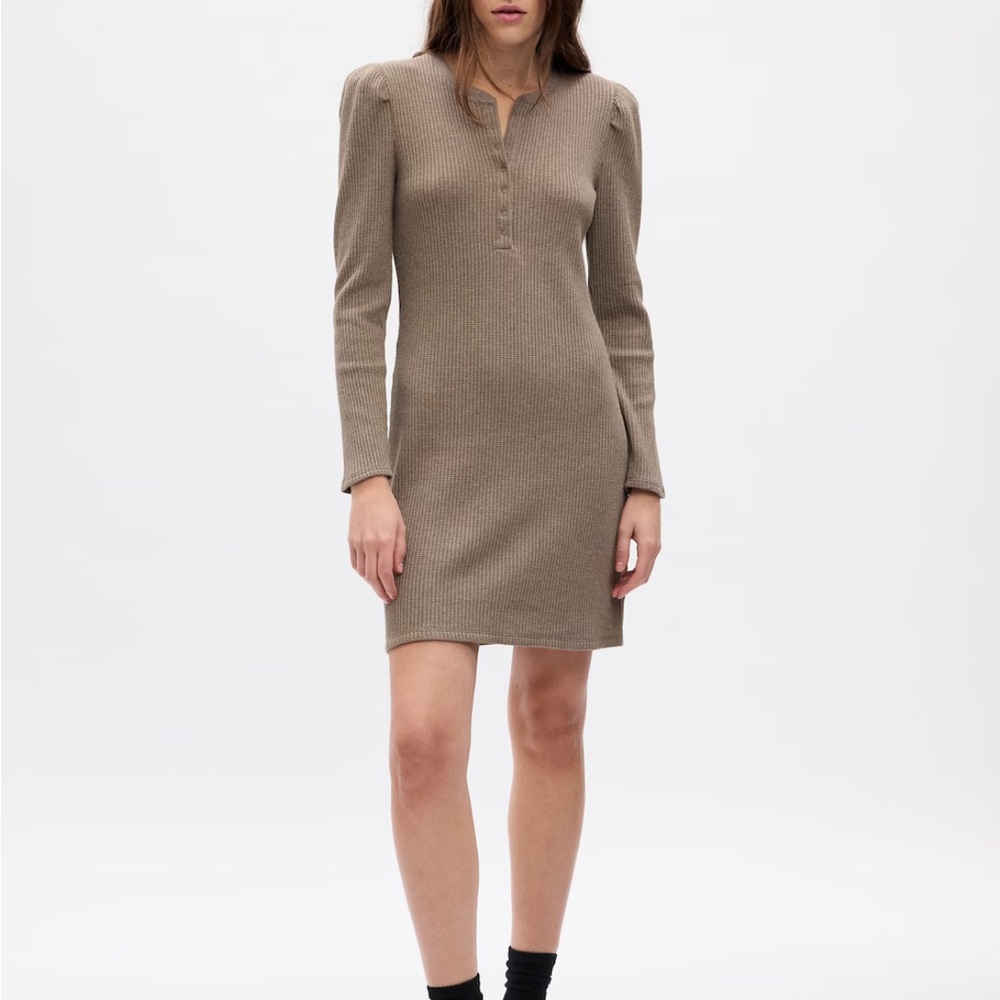 Gap Henley soft waffle dress